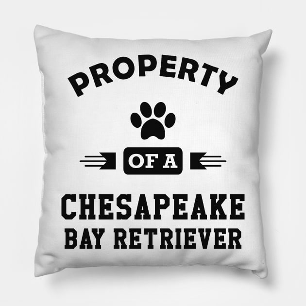 chesapeake bay retriever - Property of a chasapeake bay retrievers mom Pillow by KC Happy Shop