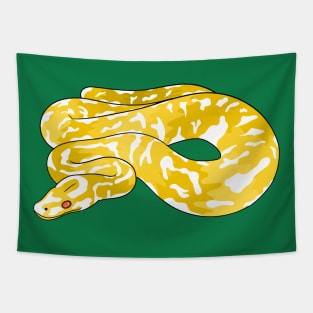 Burmese python snake cartoon illustration Tapestry