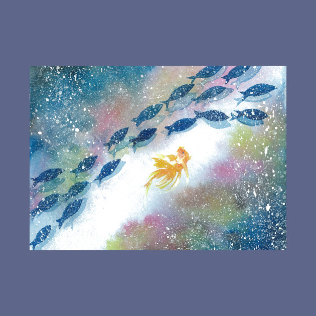 Golfish Dancing In The Night Sky Ocean Life Mug Teepublic