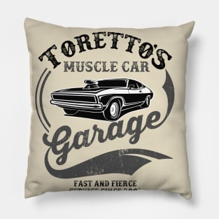 Toretto's Muscle Car Garage Lts Pillow