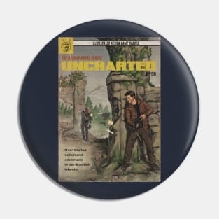 Uncharted - Pulp Novel cover fan art Pin
