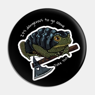 Battletoad in armor - black Pin