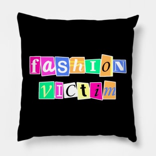 80's Fashion Victim- Ransom Print Pillow