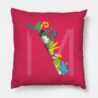 Tropical alphabet M Pillow