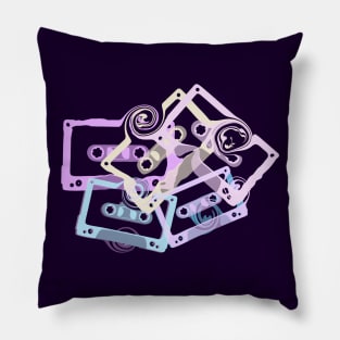 Melted Cassettes Illustration Pillow