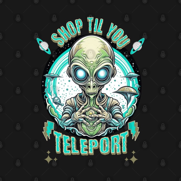 Shop Til You Teleport Alien Mall Shopping Spree by Contentarama