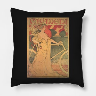 Cycles Clément - Vintage Bicycle Poster from 1900 Pillow