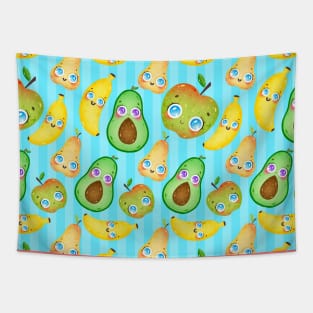 Kawaii fruit party Tapestry