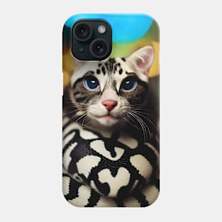 Snake Cat Portrait - José Phone Case