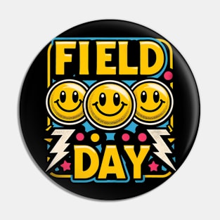 Hippie Retro Field Day Design for Kids, Teachers Field Day Pin