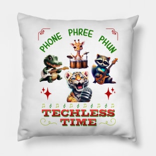 Phone Phree Phun Animal Musical Band Pillow