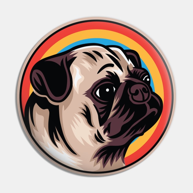 Pug Lover Pin by Red Rov