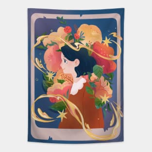 the dreaming girl Tapestry