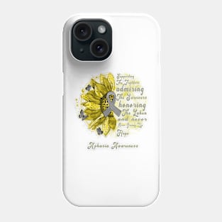 APHASIA AWARENESS Sunflower Supporting the fighter Phone Case