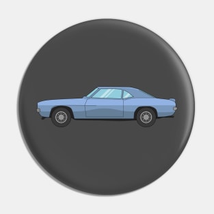 Chevy Camaro Illustration Light blue Pin