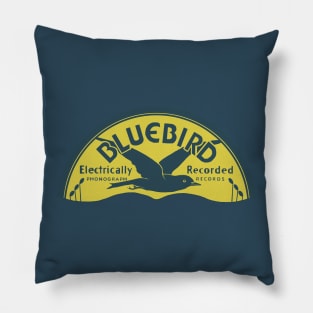 Bluebird label worn Pillow