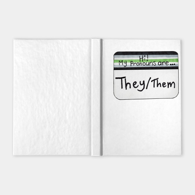 Pronouns Agender Version They Them Pronouns Notebook Teepublic