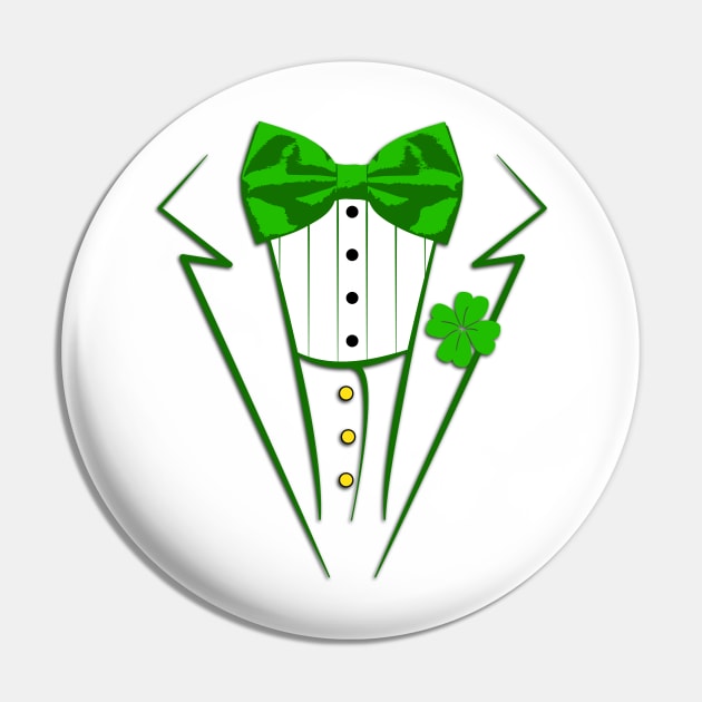 Saint Patrick's Day Irish Funny Tuxedo Costume Pub Pin by PugSwagClothing