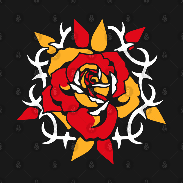 Rose tribal by Bojes Art