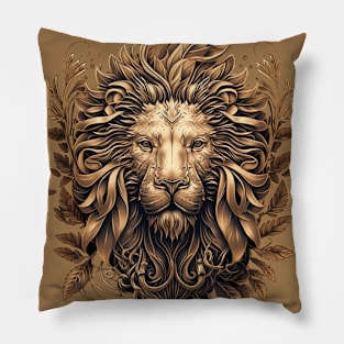 golden lion Pillow