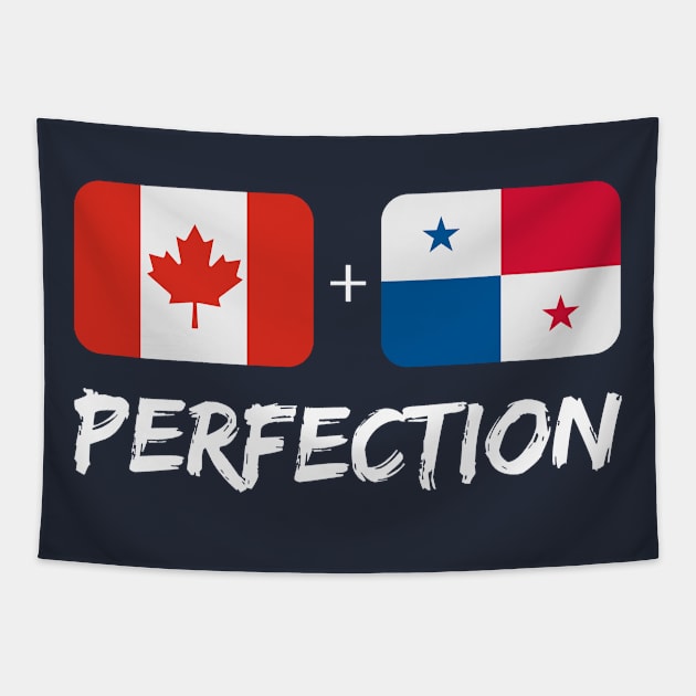 Canadian Plus Panamanian Perfection Mix Flag Heritage Gift Tapestry by Just Rep It!!