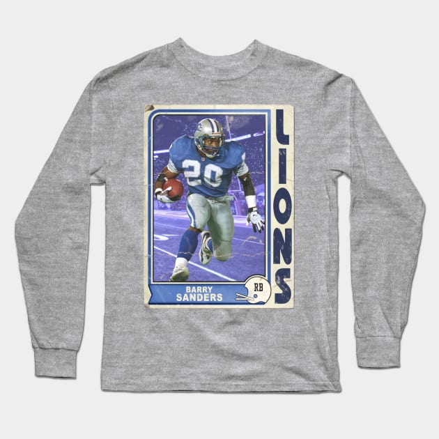 darklordpug Retro Barry Football Trading Card Long Sleeve T-Shirt