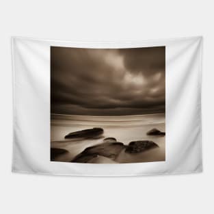 Victorian Coastal landscape Beach Clouds Photo Tapestry