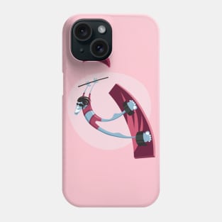 illustration man with wakeboard Phone Case