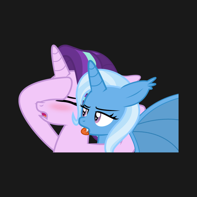 Bat Trixie Appreciating Starlight Glimmer by Wissle