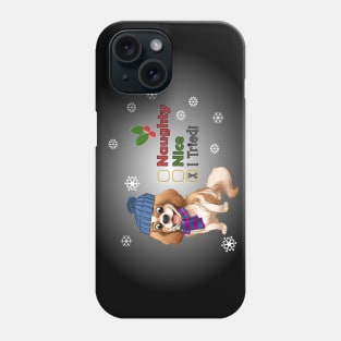 Naughty Christmas Cavalier King Charles Spaniel Phone Case