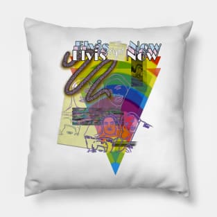 Elvis Right Now glitch Pillow