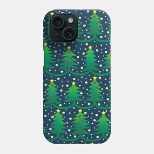 Christmas Threes hearts and stars - Blue Phone Case