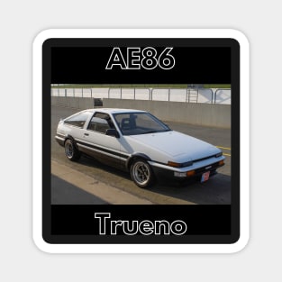 Toyota Corolla GT AE86 Trueno - Black and White Design Magnet