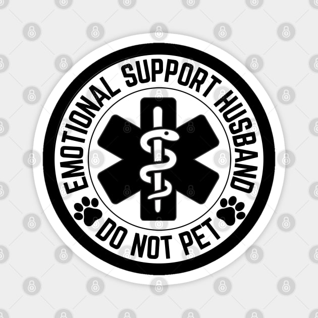 Emotional-Support-Husband-Do-Not-Pet Magnet by Creatifly Graphic Tees
