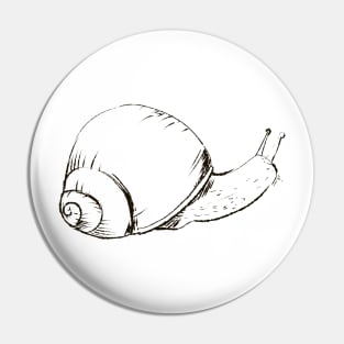 Escargot Snail Slug Lineart Pin