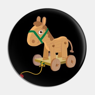 toy wooden horse on wheels Pin