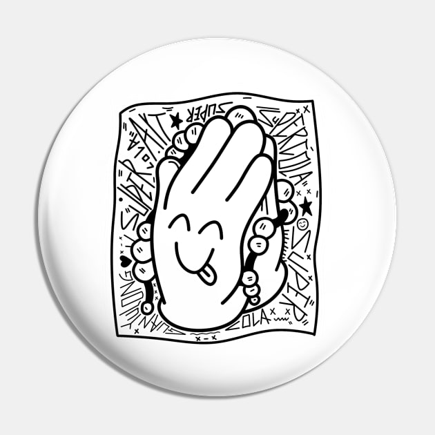 Dope praying hands black on white illustration Pin by slluks_shop