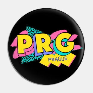 Prague, Czech Republic Retro 90s Logo Pin