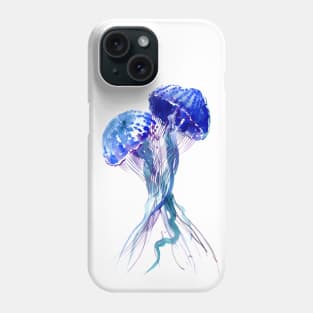 JellyFish, Blue Aqua decor Phone Case