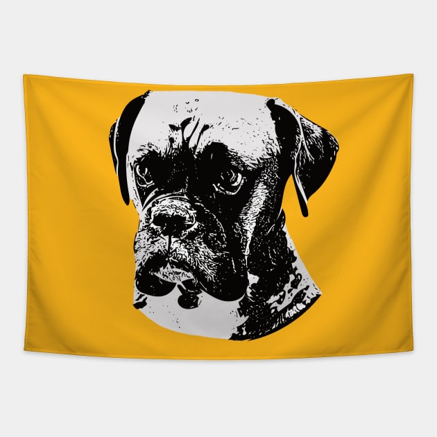 Boxer Face Tapestry by DoggyStyles