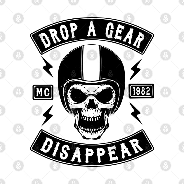 BIKER, DROP A GEAR DISAPPEAR Biker Kids Hoodie TeePublic