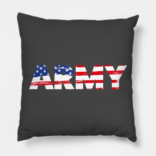 Army US Flag retro style Pillow