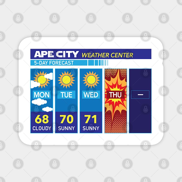 Ape City Weather Forecast Magnet by DesignWise