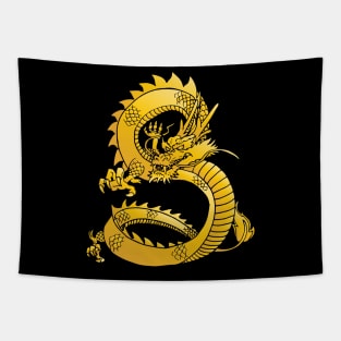 gold dragon Tapestry