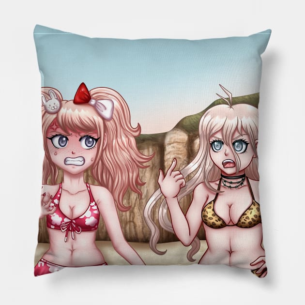 Two Blondies Pillow by YumomoChan