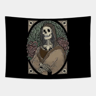 skull monalisa Tapestry