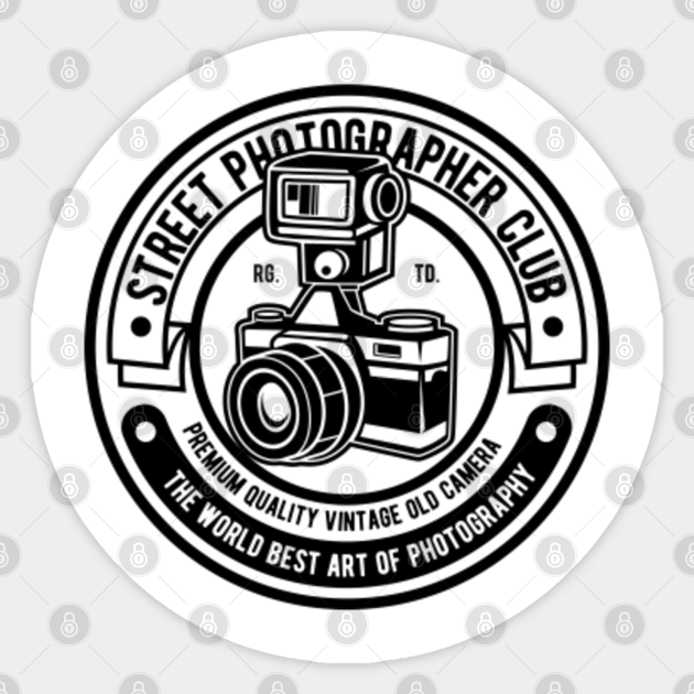 Street Photographer Logo With Camera Street Photographer Sticker Teepublic