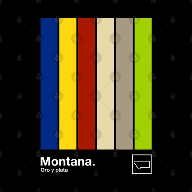 Montana State Flag // Original Minimalist Artwork Poster Design by DankFutura