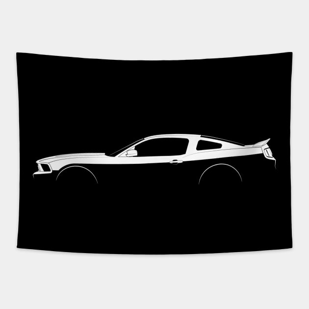 Ford Mustang Boss 302 Leguna Seca (2013) Silhouette Tapestry by Car-Silhouettes