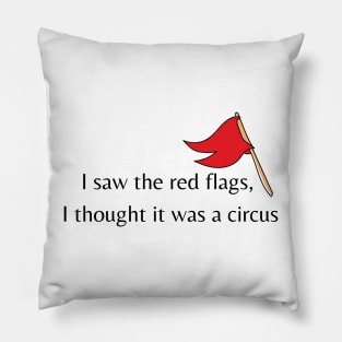 I saw the red flags Pillow